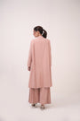 Pleated Denim Jacket Pastel Pink
