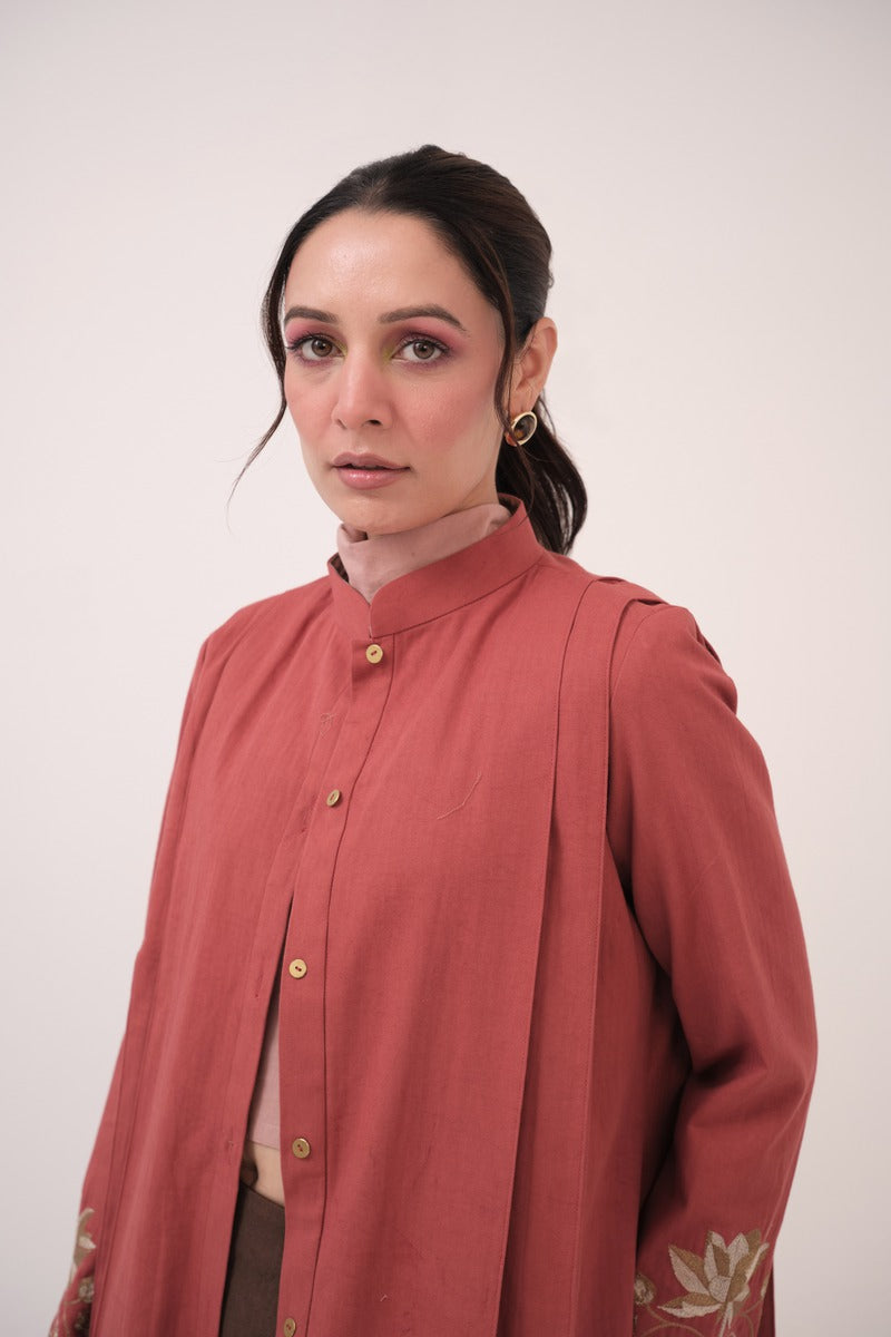Hand Embroidered Berry Jacket