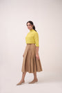 High Neck Crop Top Lemon Green