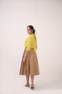 High Neck Crop Top Lemon Green