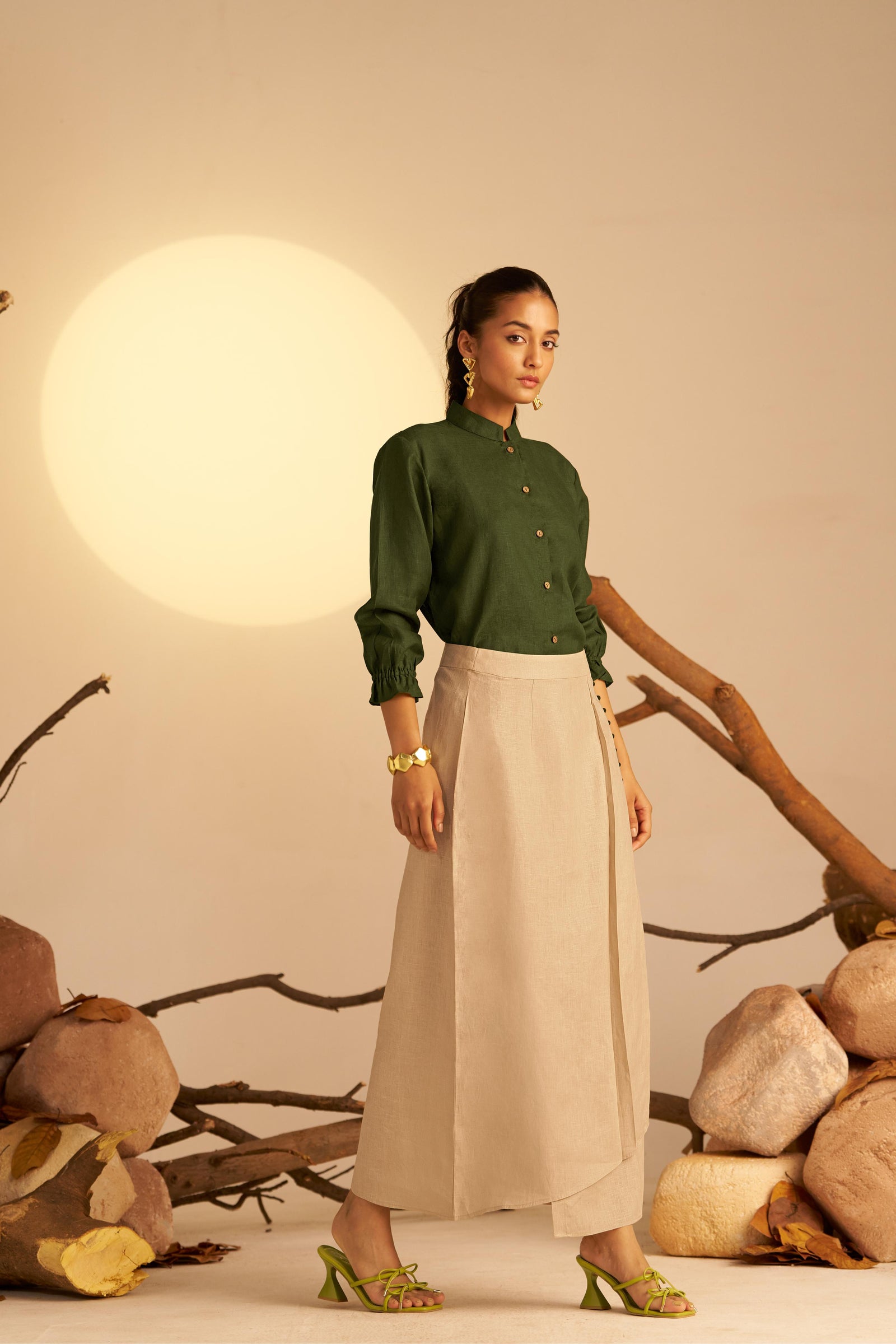 A Structured Olive Green Shirt