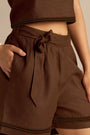 A Chic Sepia-Coloured Short