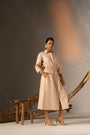 A Sophisticated Shirt Dress In A Soft Cosmic Latte Hue